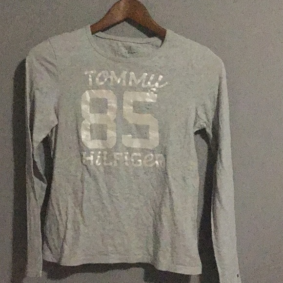 Grey long sleeve Tommy Hilfiger shirt - Picture 1 of 3